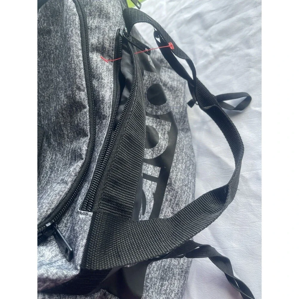 Adidas Defender Medium  Black Gray  Duffel Bag  Logo Shoulder STrap Travel Sport